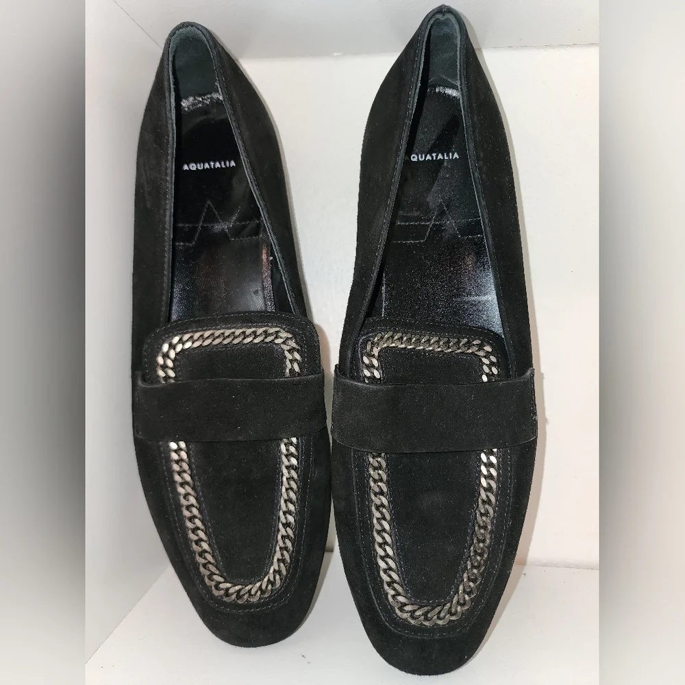 Preowned Aquatalia black size 9 shoes made‎ in Italy